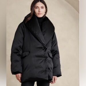 NWT Banana Republic Lucila Satin Puffer Coat
